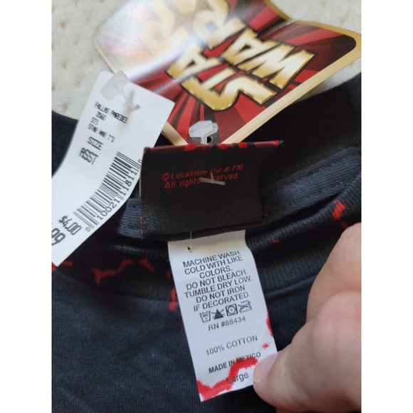 Vintage NOS NWT Star Wars Episode 1 electric Darth Maul Full front Print Shirt,L - Picture 6 of 8